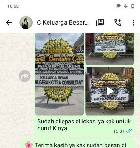 Pengiriman Papan Bunga Duka Malangsari Bangodua